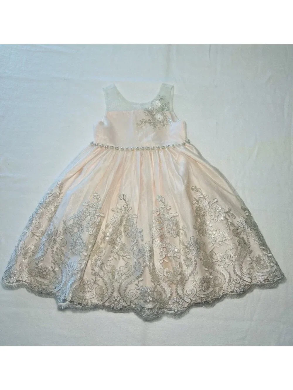 American Princess Light Pink Lace Dress Size 5